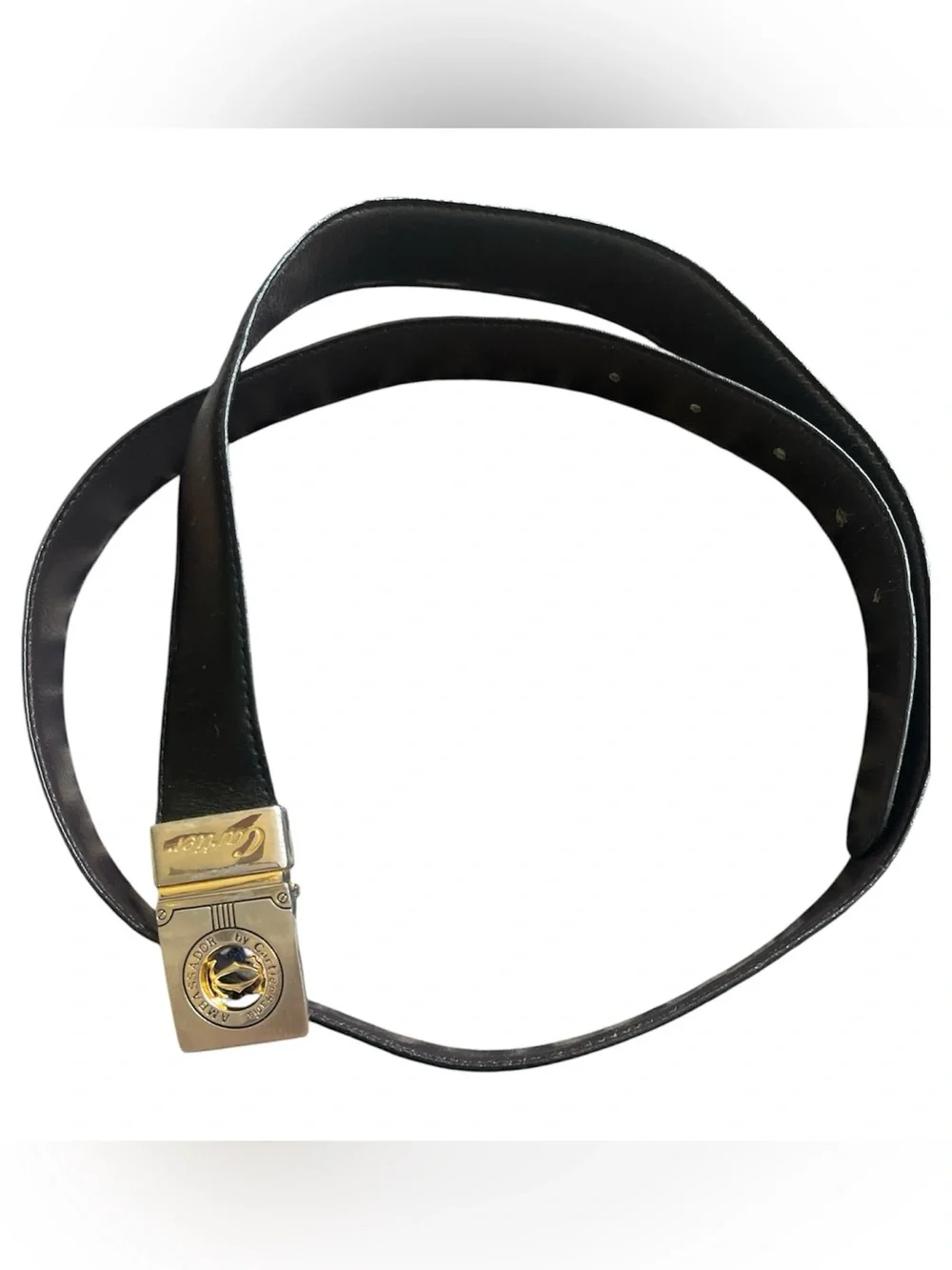 Vintage Cartier Ambassador by Cartier Paris Reversible Leather Belt 38”